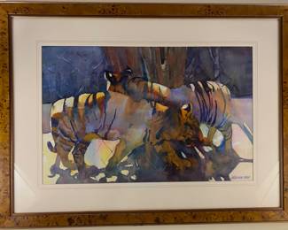 Frame 40L x 30H Ann Barron Watercolor