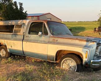 1978 BARN FIND GMC HIGH SIERRA HALF TON TEXAS TRUCK WITH TOPPER.