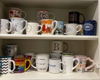 MANY COFFEE OR TEACUPS TO CHOOSE FROM.