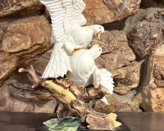 ITALY LOVE BIRDS DOVE FIGURINE by A. BELEARI