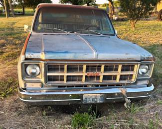 1978 BARN FIND GMC HIGH SIERRA HALF TON TEXAS TRUCK WITH TOPPER.