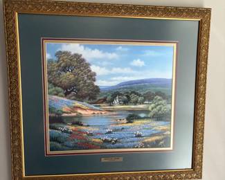 "BESIDE STILL WATERS" FRAMED PRINT BY LEVITA IRBY.