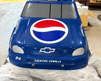 SWEET 1990s FRITO LAYS PROMOTION JEFF GORDON #24 GIVE AWAY BRAND NEW IN BOX CHILDRENS ELECTRIC RACE CAR, COMPLETE WITH ENTRY FORMS AND ADVERTISING. 