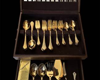 Gold electroplate flatware