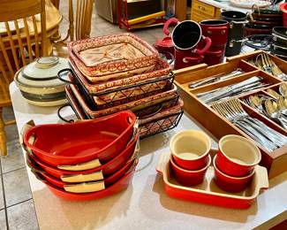 Le Creuset Ramekins, plus baking pan
