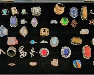 Nice group of Costume Rings, QVC, etc....