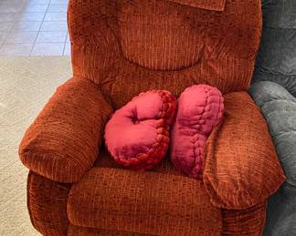 Rust/Orange colored La Z Boy Recliner
