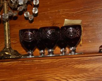 5 Ruby red glasses