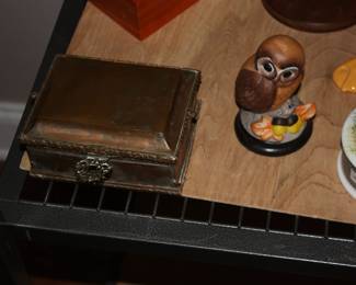 Small vintage brass chest