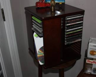 4 sided swivel wood CD caddy