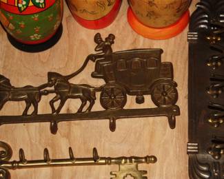 Brass carriage key holder