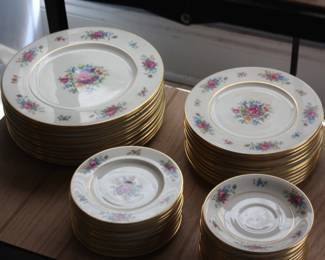 60 pc Lennox Rose china