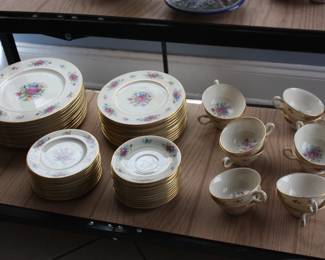 60 pc Lennox Rose china