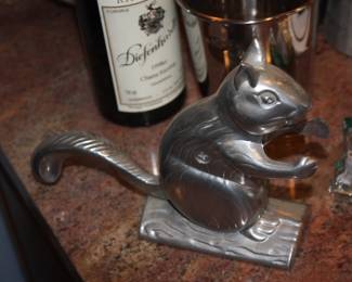 Vintage cast aluminum squirrel nut cracker 