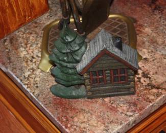 Iron cabin & tree door stop