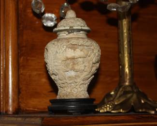 China wood carved vase