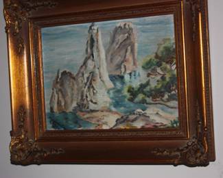 Small framed oil painting