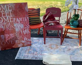 Chairs, Rug, Picture And Decor.