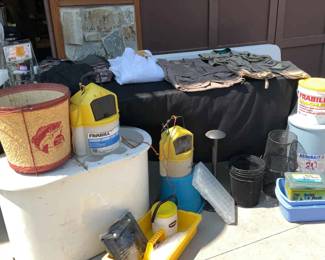 Fishing Clothes And Fishing Items.