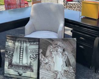 Office Desk,chair And File Cabinet.