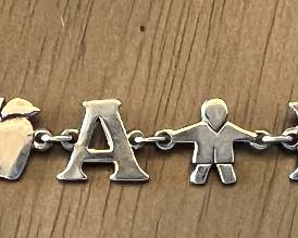 James Avery Vintage Sterling Silver ABC's Bracelet