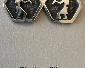 Sterling Kokopelli Post Earrings