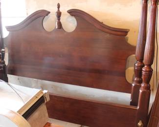 QUEEN BED FRAME WITH MATTRESS AND BOX SPRINGS