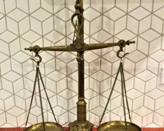 Vintage Brass Apothecary Scale