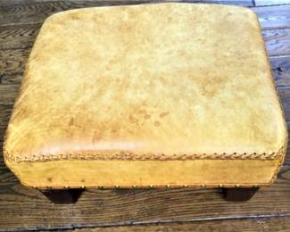 Vintage Leather Footstool