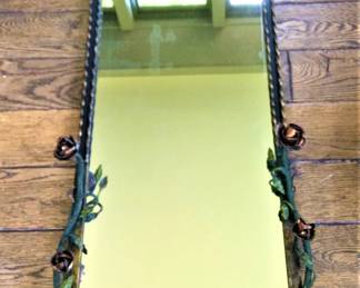 Rococo Style Wrought Iron Mirror