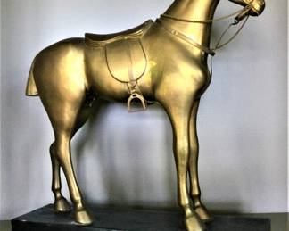Vintage Bronze Horse Statue