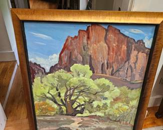 Framed Oil Painting by James E Hughes