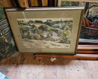 Framed Oil Painting by James E Hughes