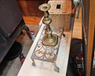 Candlestick Holder, Wicker Box