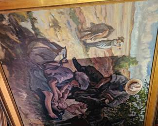 Framed Oil Painting by James E Hughes