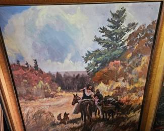 Framed Oil Painting by James E Hughes