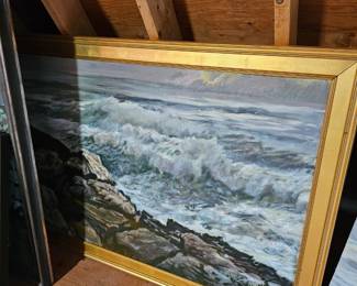 Framed Oil Painting by James E Hughes