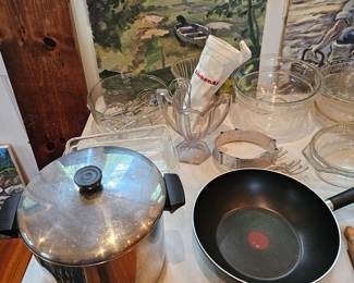 Pots, Pans, Glassware, Oil Painting by James E Hughes