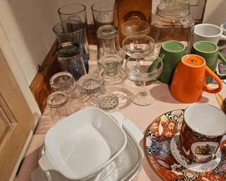 Glassware, Mugs, Corning Bowls