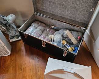 Fan, Storage Trunk, Yarn Supplies