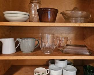 Plates, Creamer, Pitcher, Tea Cups