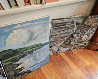 Nautical Themed Oil Painting by James E Hughes