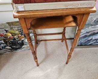 Georgia O'keefe Book, School-style Vintage Wooden Desk