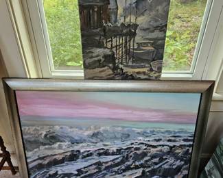 Nautical Themed Oil Painting by James E Hughes