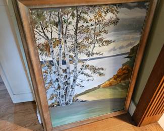 Framed Nautical Themed Oil Painting by James E Hughes