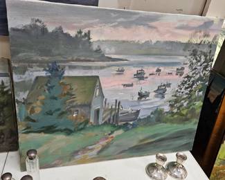 Nautical Themed Oil Painting by James E Hughes