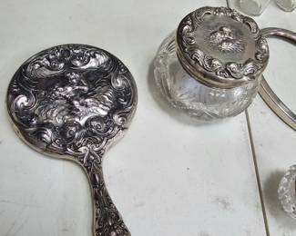 Glass Jar with Silver Lid,