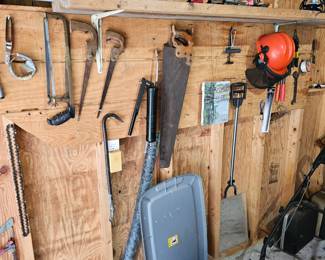 Tools, Saws, Crow Bar, Helmet