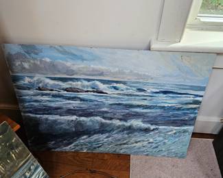 Nautical Themed Oil Painting by James E Hughes