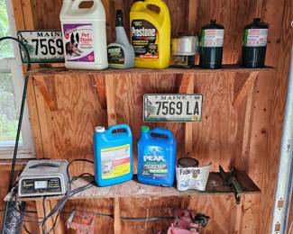 Garage Supplies/Chemicals, Propane Bottles, License Plates